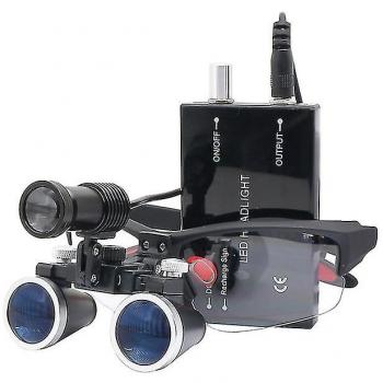 Loupe chirurgicale Trumsen 2.5x 3.5x avec lampe de poche noire