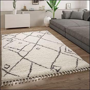 Hochflor-Teppich Orebro 171, besonders weich & kuschelig, mit Fransen