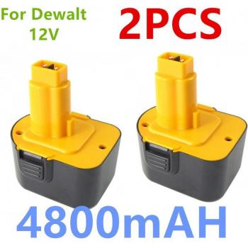 2PCS 100% Original 12V 4.8Ah Battery for Dewalt DC9071