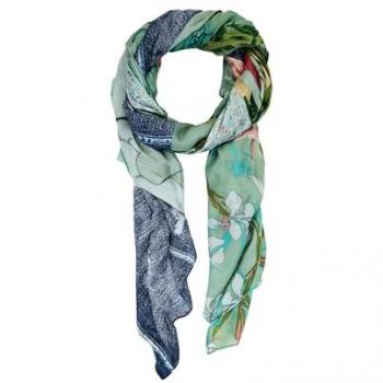 Foulard Rectangulaire Bleu Vert Desigual