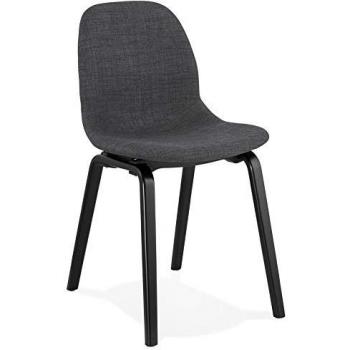 Chaire Design Alterego Celtiq – Gris Tissu, Bois Noir