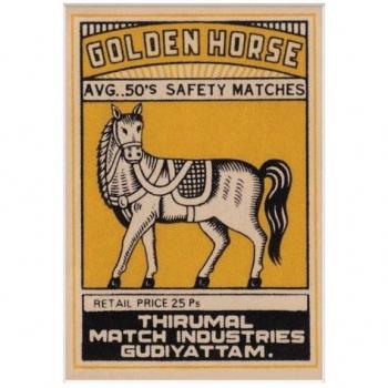 Fósforos Golden Horse 50's con Diseño