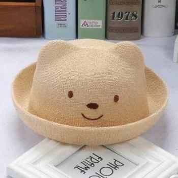 Gorra de Sol Infantil de Paja Estilo Cartoon