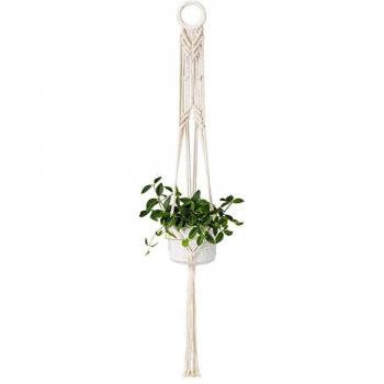 Groene Plantopknopper met handgemaakt touw