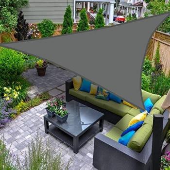 Toldo Vela de Sombra Impermeable Triangular AXT SHADE 3x3x3m Protección UV Jardín