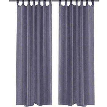 VidaXL Tenda Trasparente di Voile Bianca 140 x 175 cm 2 Pezzi