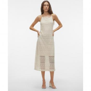 Vero Moda Top de Tirantes Crochet Beige