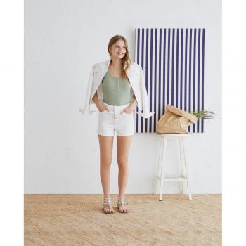 Tiro alto short vaquero mujer Green Coast