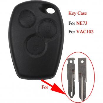 Coque de clé de voiture Kutery 3 boutons pour Renault Trafic, Vivaro, Duster, Logan, Fluence, Clio, Sande et Mégane - Étui de remplacement télécommande