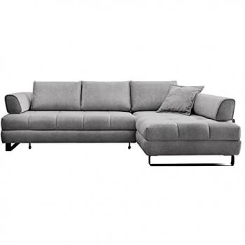 Sofá rinconero Lincoln 171 gris con caja de ropa de cama