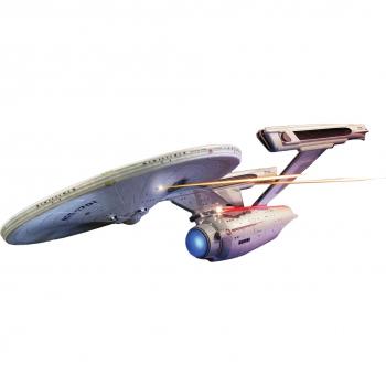 Skill 2 Polar Lights Refit U.S.S. Enterprise NCC-1701 1/1000 Scale Snap Kit