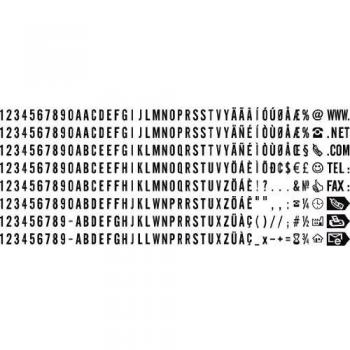 Trodat jeu de caractères, hauteur de caractère: 3 mm, 51 6003