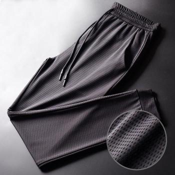 Plus Size Loose Ice Silk Pants for Men