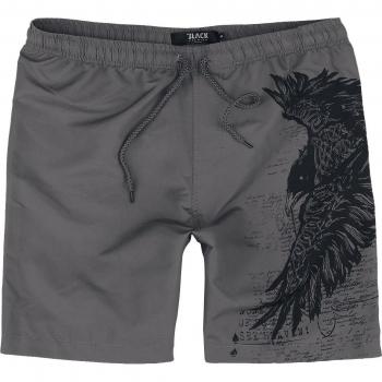 EMP Swim Shorts with Raven Print - Men's - Grey