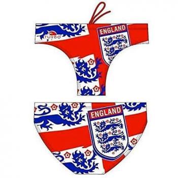 Turbo England Shield Long‑Sleeve Swim Trunks L Men Red/Navy