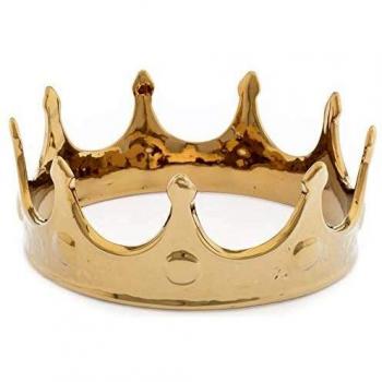 Seletti Lusso Edizione Limitata in Oro La Mia Corona di Porcellana (Diametro 18,5 cm, Altezza 7,5 cm)