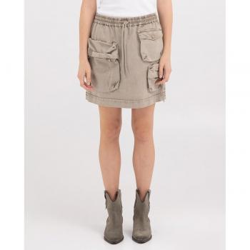 Falda Corta Cargo Beige Replay