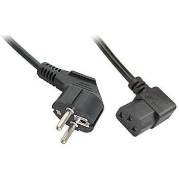 Lindy 5m Right Angle Plug Power Cable, 1x Schuko Plug to 1x IEC C13 S