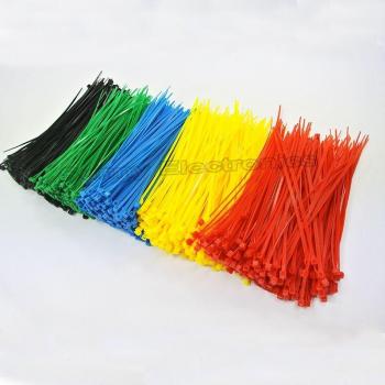 Farbenfrohe Schnur-Drahtbinder (100 Stk., 4‑Zoll‑Kabelschleifen)