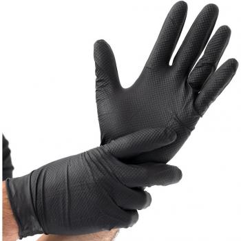 Gant nitrile POWER GRIP XL noir sans poudre 10 pièces