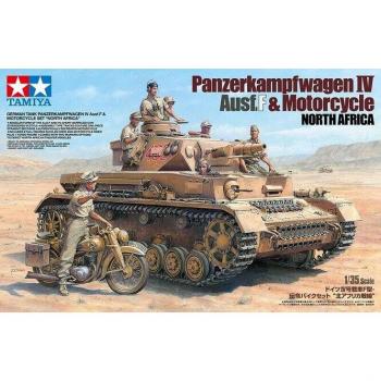 1:35 Scale German Panzer IV Ausf.F with Motorcycle Model Kit