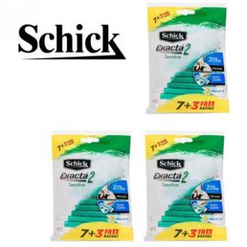 Schick Exacta 2 Sensitive Razors - 10 Count (3 Pack)