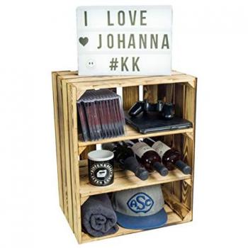 Regalkiste geflammt Johanna doppelt geflammt