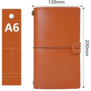 A6 Vintage Reise Notizbuch aus Leder