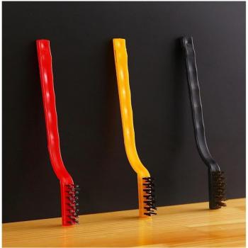 Set 3 spazzole anti ruggine in nylon per la pulizia dei filamenti d’acciaio da cucina