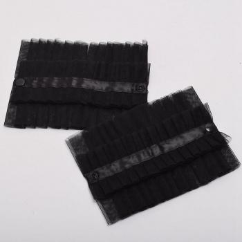 Tenue élégante Blanchiment Noir pour femmes, Costume victorien, Manchettes en dentelle, Bracelets Lolita