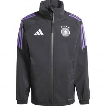 Adidas Men's Rain Jacket, Black (Germany 2024-2025, Size M)
