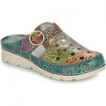 Laura Vita Dorry 08 Clogs – Türkis & Bunt