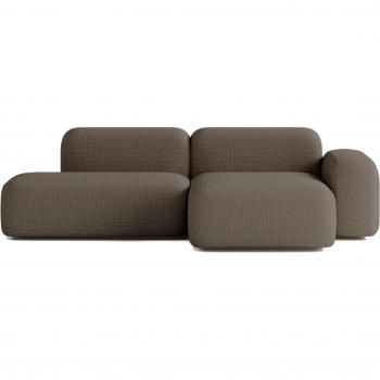 Canapé modular ATIO angle 3 places – couleur brun, dimensions 250×70×173 cm