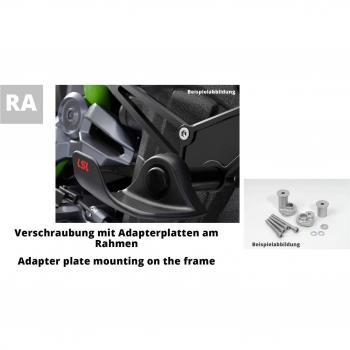 Kit di montaggio sinistro LSL Crashpad 550H114 per HONDA CBR 1000 RR, 06-07 - Argento Unisex