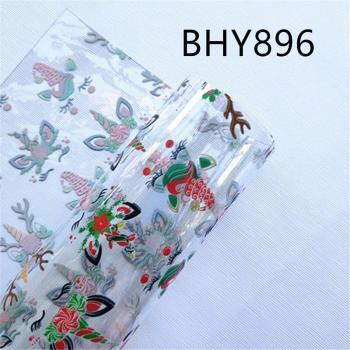A4 20*33CM UV Transparent PVC Fabric - Christmas Cartoon Character