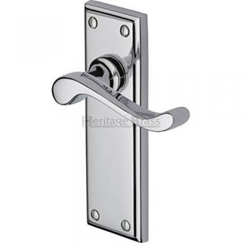 Polished Chrome Edwardian Door Latches – 2 Pack