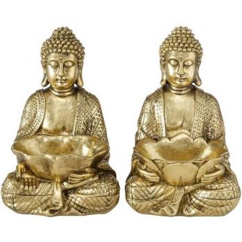 Scultura Buddha Seduto Oro