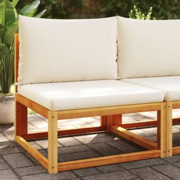 VIDAXL Divano Da Giardino Senza Braccioli Con Cuscini Massello Acacia