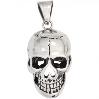 Stahl-Totenkopf-Anhänger in Schwarz