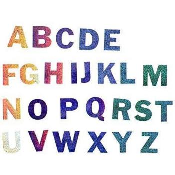 Lot de 50 Gommettes alphabet holographiques sur mesure