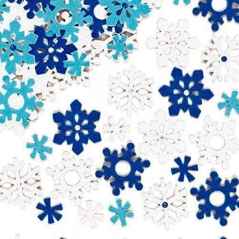 Fiocchi di neve in feltro adesivi Baker Ross