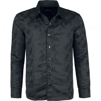 EMP Gothic Woven Rose Shirt Herrenlangarm XL Schwarz