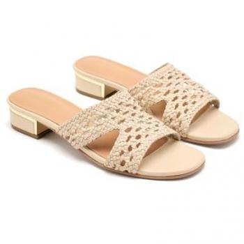 Mules de Piel Trenzada para Mujer