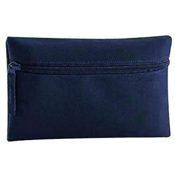 Quadra Classic Zip‑Up Pencil Case – French Blue (One Size)