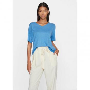 Vila T-Shirt Abella 14089540 Marineblau Bequeme Passform