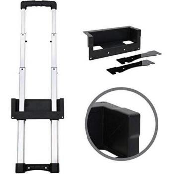 Adam Hall 3476041 Versenkter Ausziehgriff 3 Auszüge, schwarze Schale gekröpft Länge 336 - 856 mm