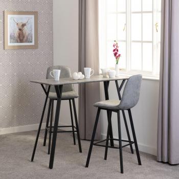 Seconique Quebec Concrete Effect Bar Table and 2 Chair Set