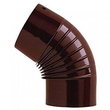 Coude Émaillé 10 cm 45° Marron