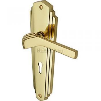 Brass Finish Waldorf Set of Two Lever Locks
