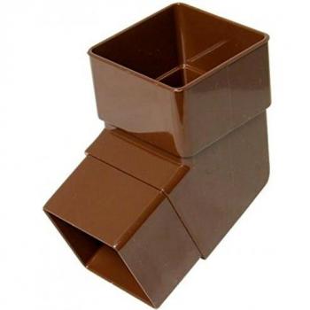 FloPlast 65mm Square Downpipe Offset Bend 112.5° - Brown